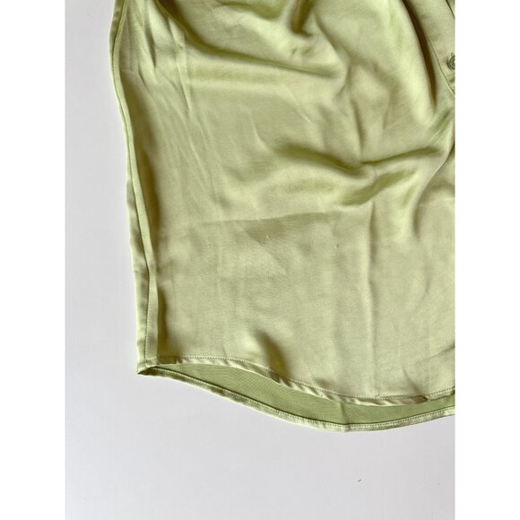 SONG OF STYLE Marta Pistachio Green Satin Mini Kimono Tie Shirt Dress, Size L - Picture 11 of 16